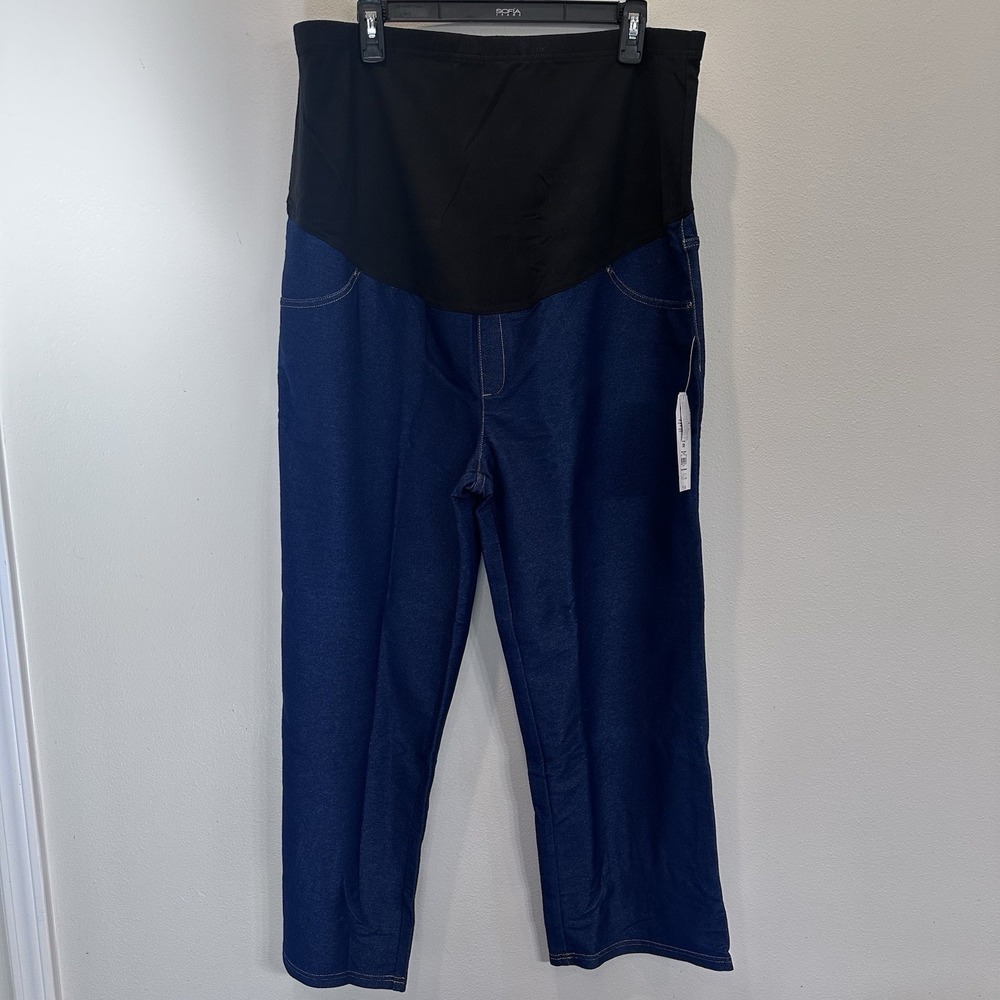TIME AND TRU Maternity Jeans Jeggings Sz 2XL(20) Blue Denim Comfort Belly New!